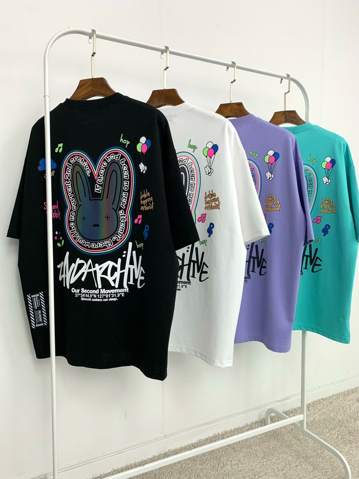 3M反光兔仔圖案英文字短袖Tee 2nd ARCHIVE-119T