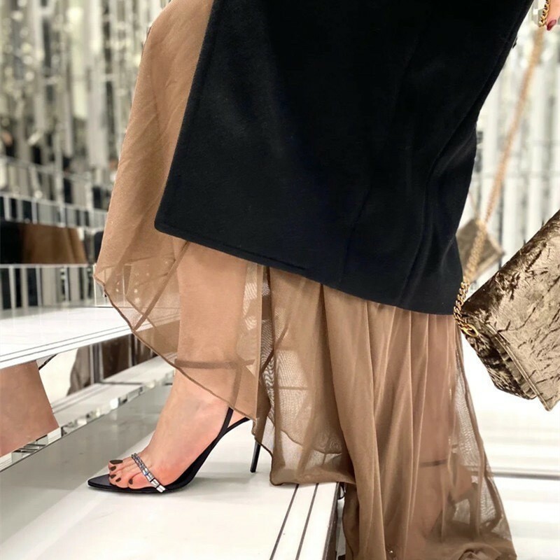 長型水鑽 尖頭一字跟鞋(34-39)(9公分/7公分)