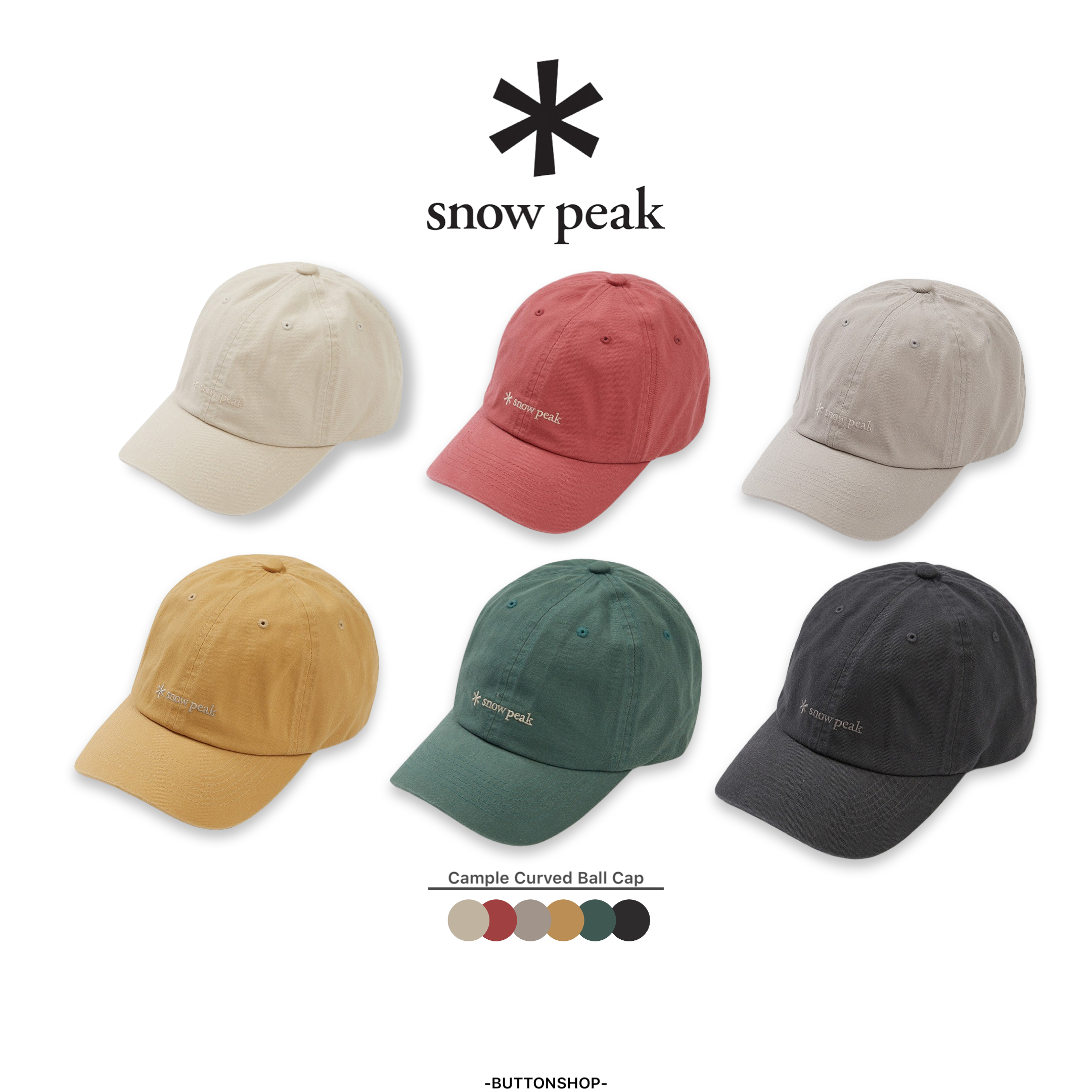 【現貨】snow peak Clend Ball Cap 24SS刺繡老帽 S24SUFBC30