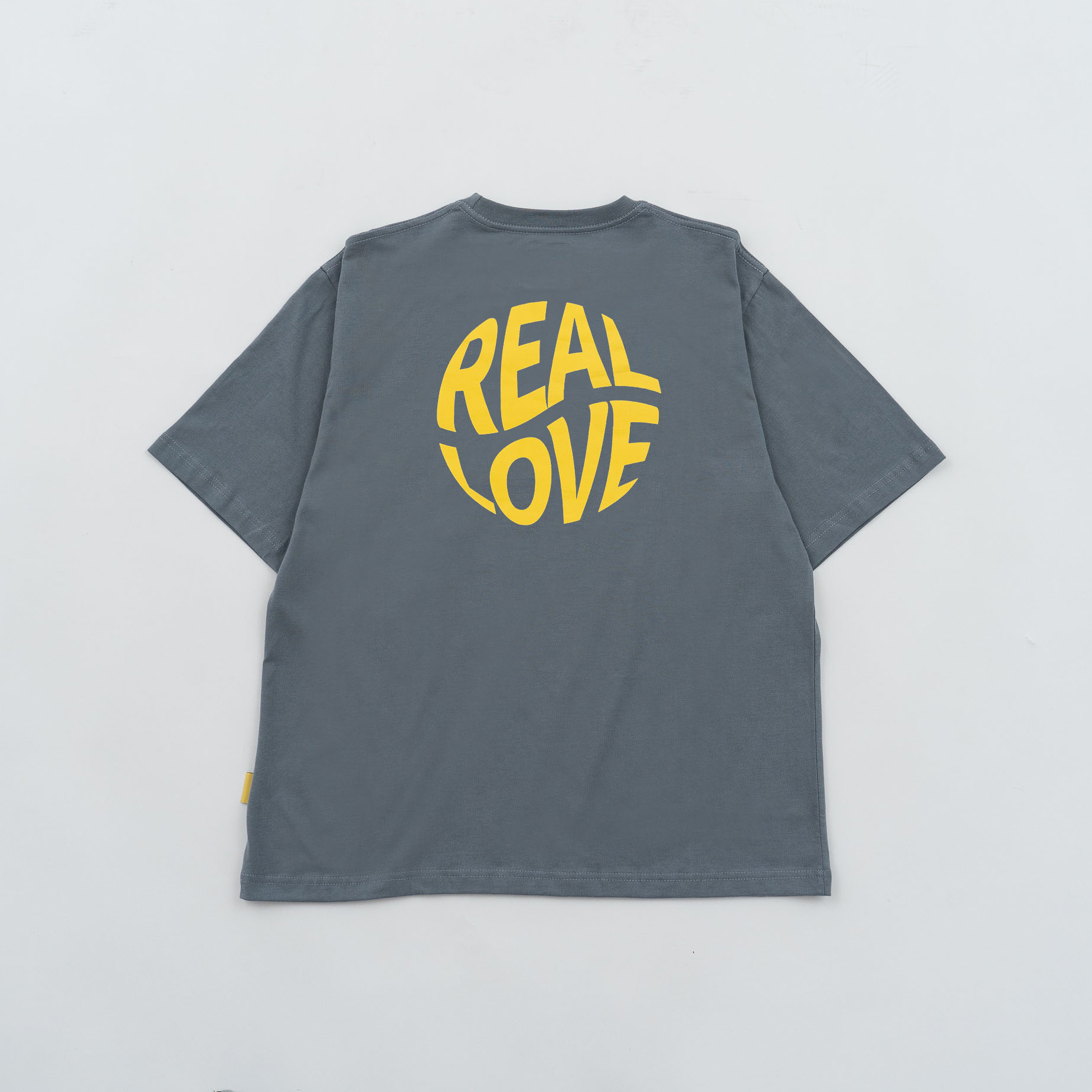 REALATiON 24SS "REAL LOVE"OVERSIZE TEE - Stone Blue