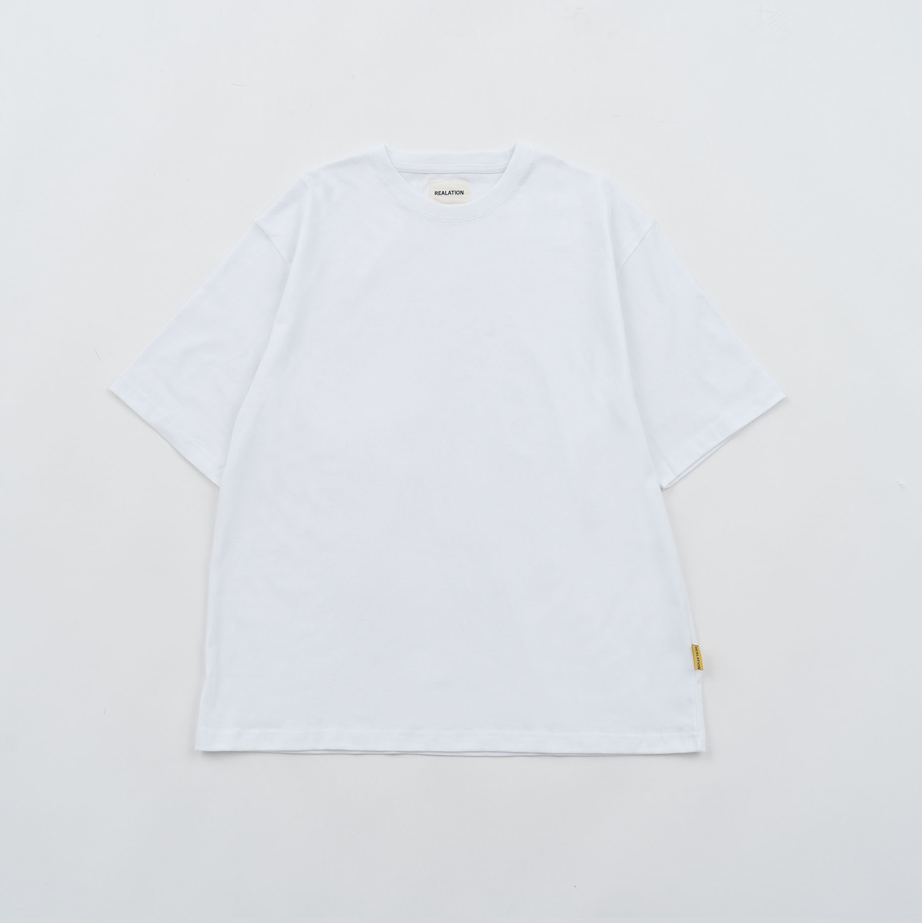 REALATiON 24SS "REAL LOVE" OVERSIZE TEE - White