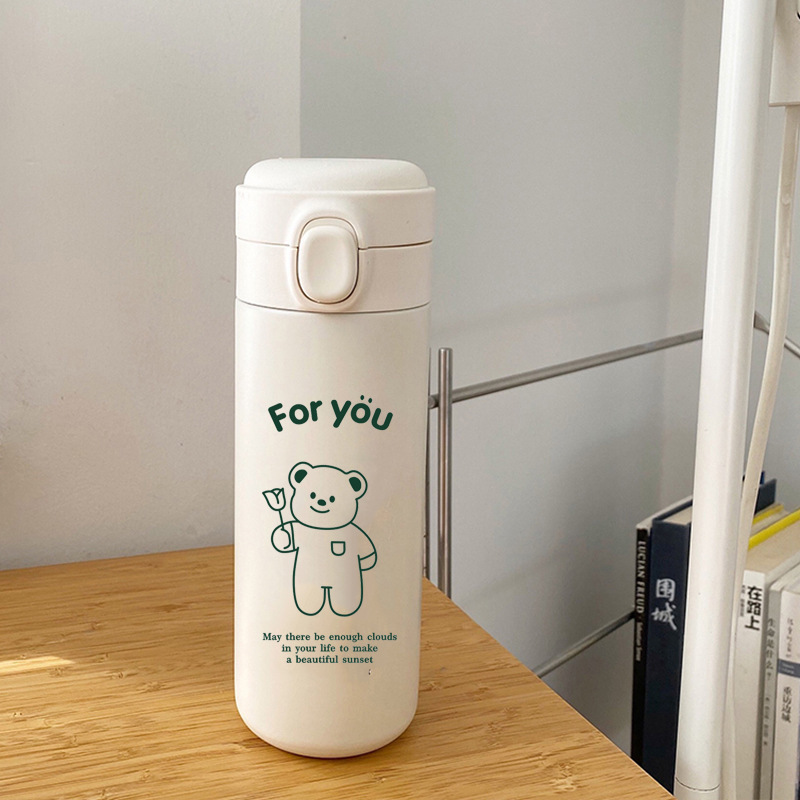 《41472》綠色熊保溫杯/350ml/450ml