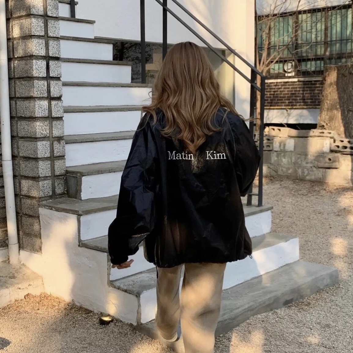 PRE-ORDER) MATIN KIM LOGO COATING JUMPER UNISEX