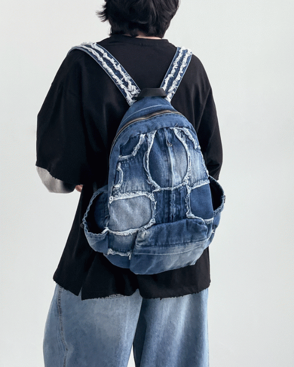 海龜流蘇牛仔背包