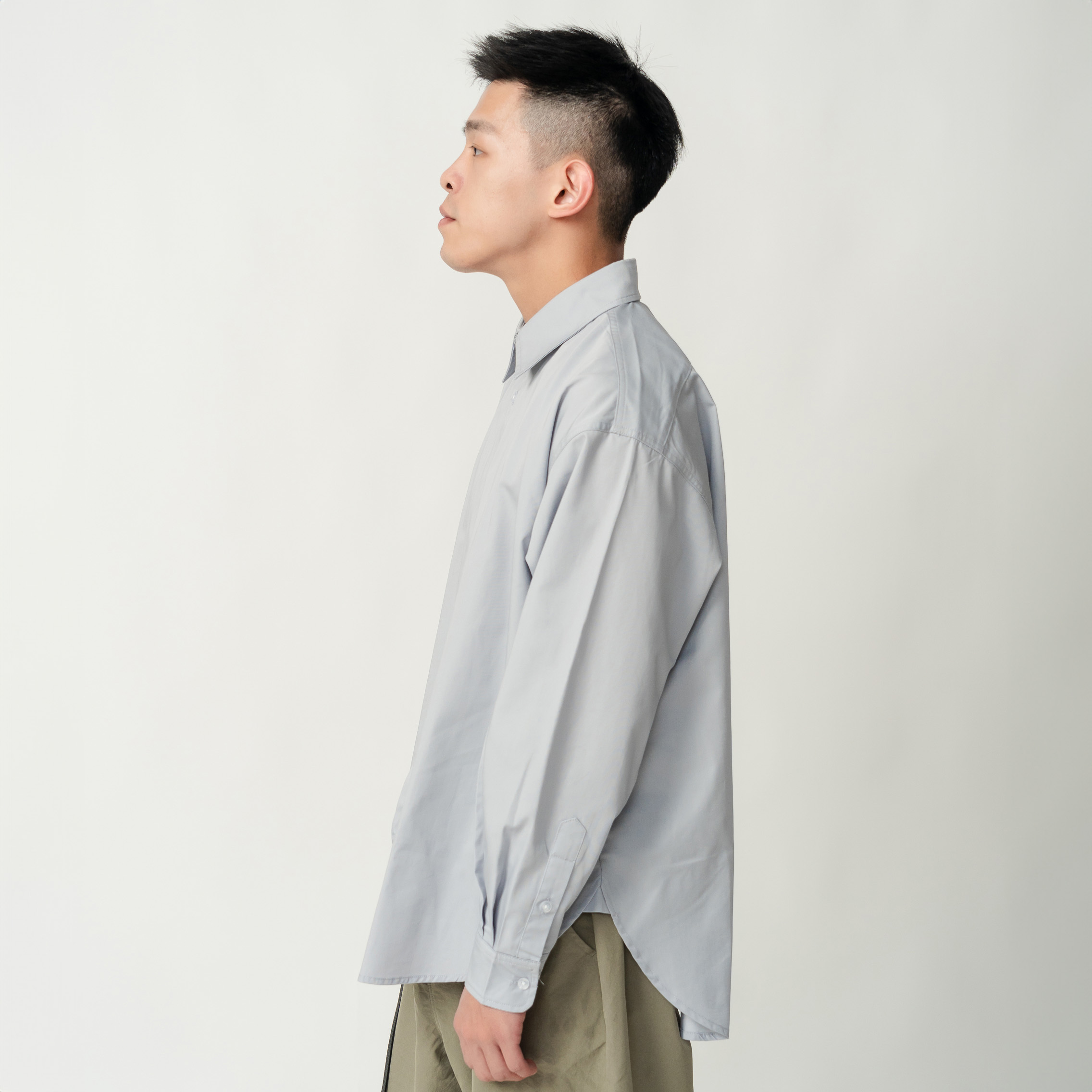 REALATiON 24SS Oversize Long Sleeve Anti-Crease Shirt - Pale Violet