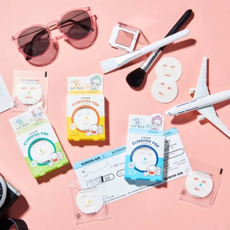 韓國製 LUTHIONE Cleansing Pop 洗臉片 1盒10片｜一套 2盒｜洗卸合一｜好可愛｜出 trip 恩物
