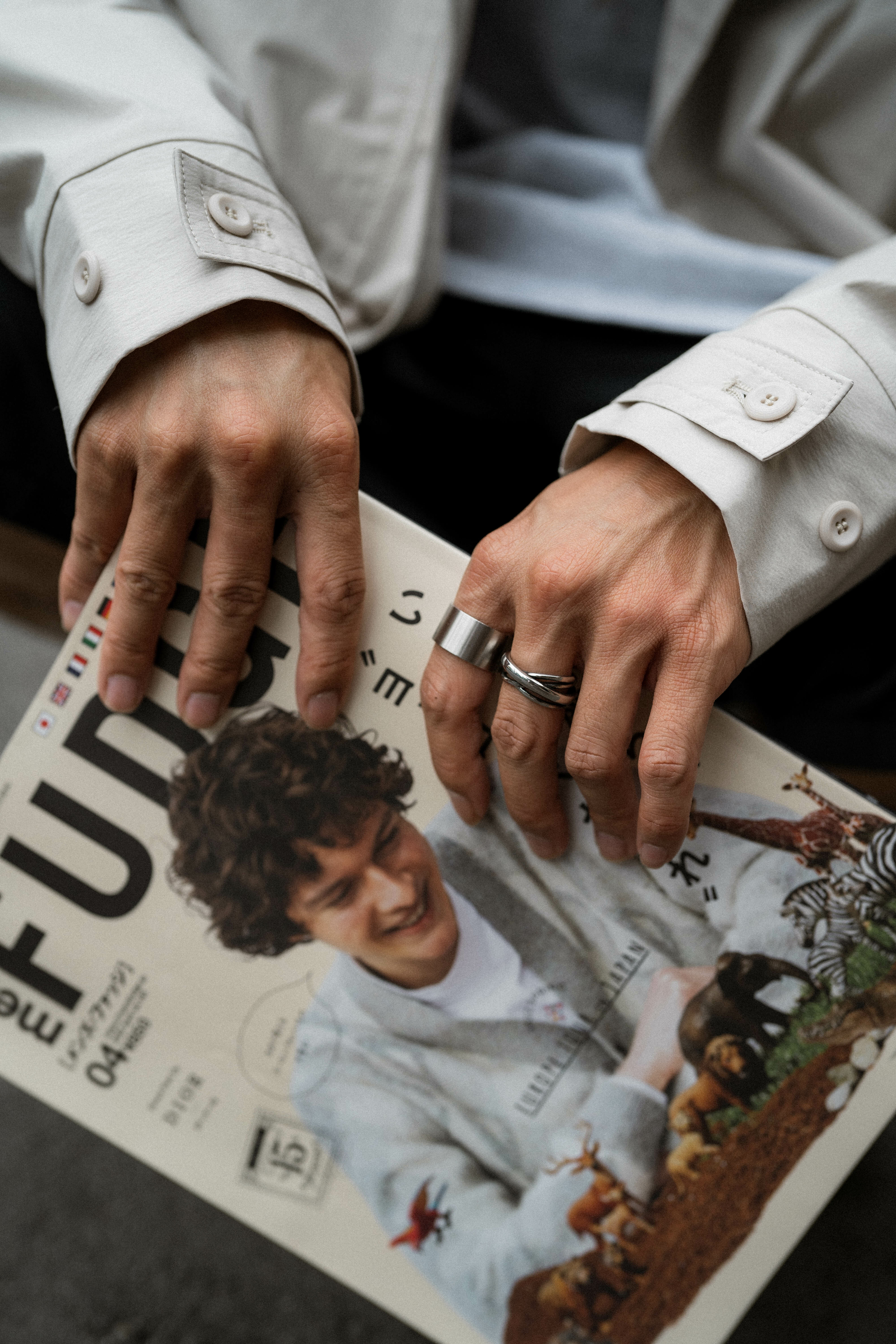 #現貨 (ACCR523) 鋼戒 層疊線條復古戒