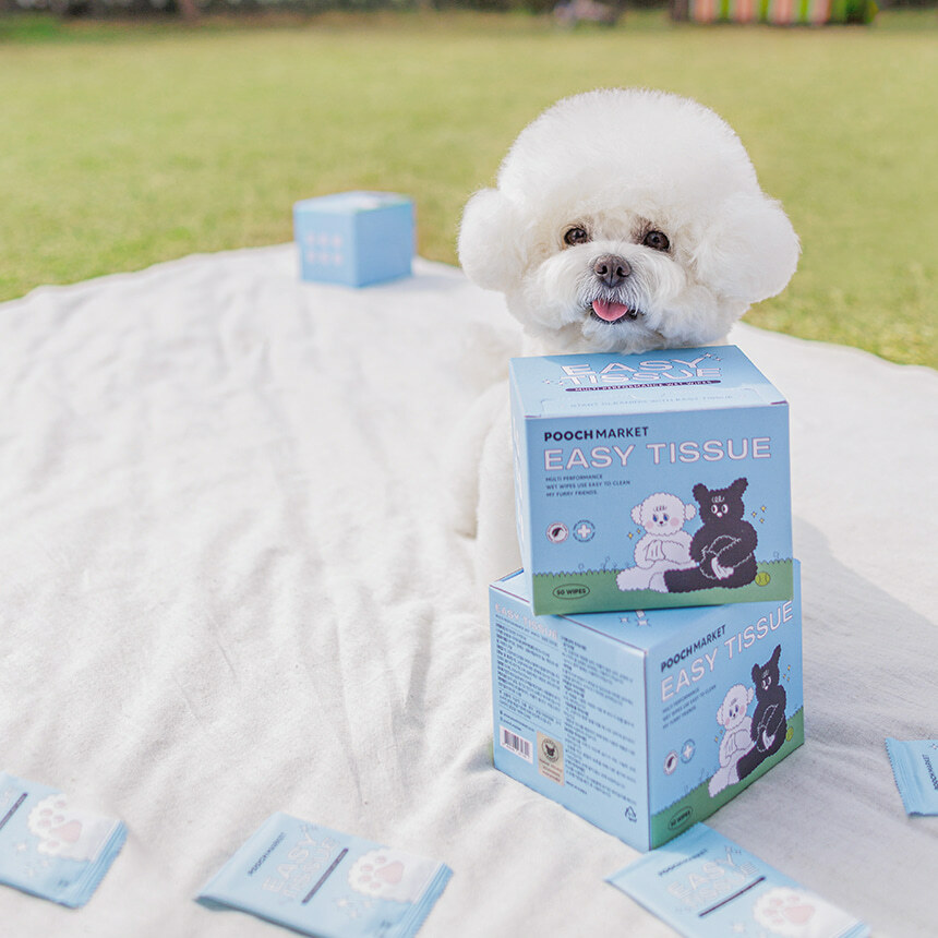 POOCH MARKET 韓國寵物專用抑菌濕紙巾(隨身包)50 張