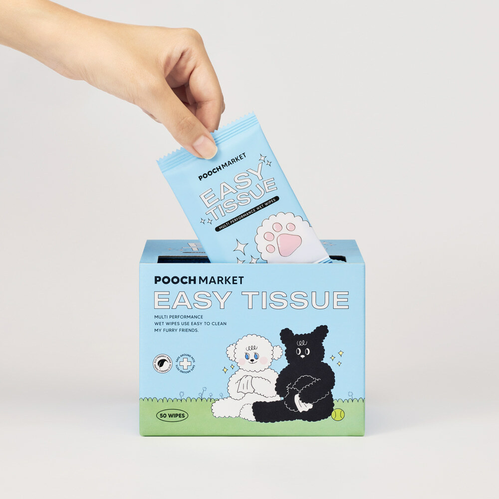 POOCH MARKET 韓國寵物專用抑菌濕紙巾(隨身包)50 張