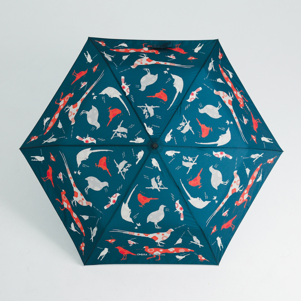鈦輕超輕量自動傘/印花樂 x OMBRA/台灣鳥吱聲/午夜藍
