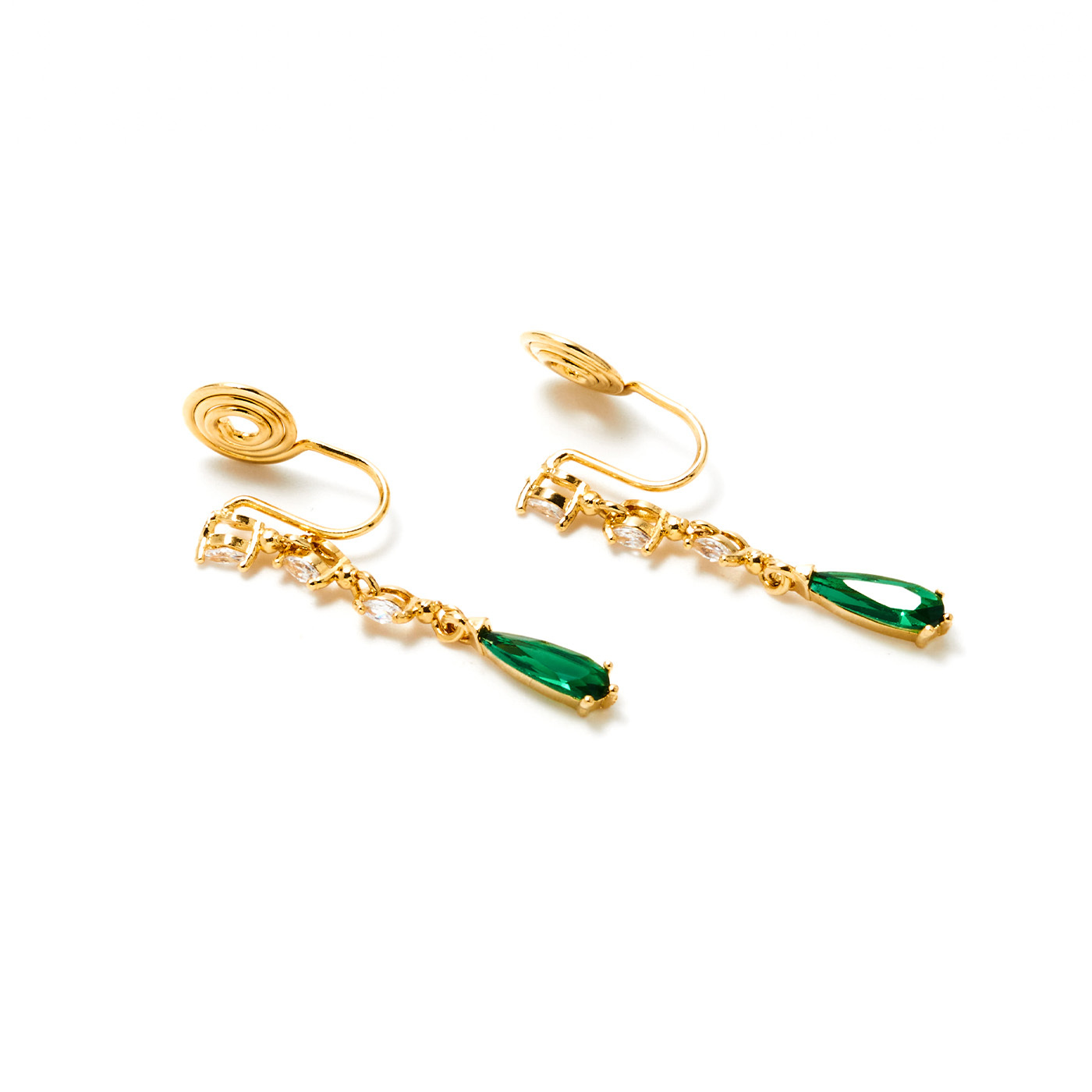 平價飾品,夾式垂墜耳環