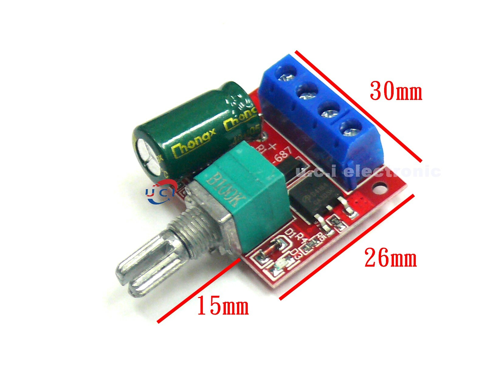 【UCI電子】 (E-23) PWM直流電機調速器5V-35V調速開關 5A開關功能 LED調光器