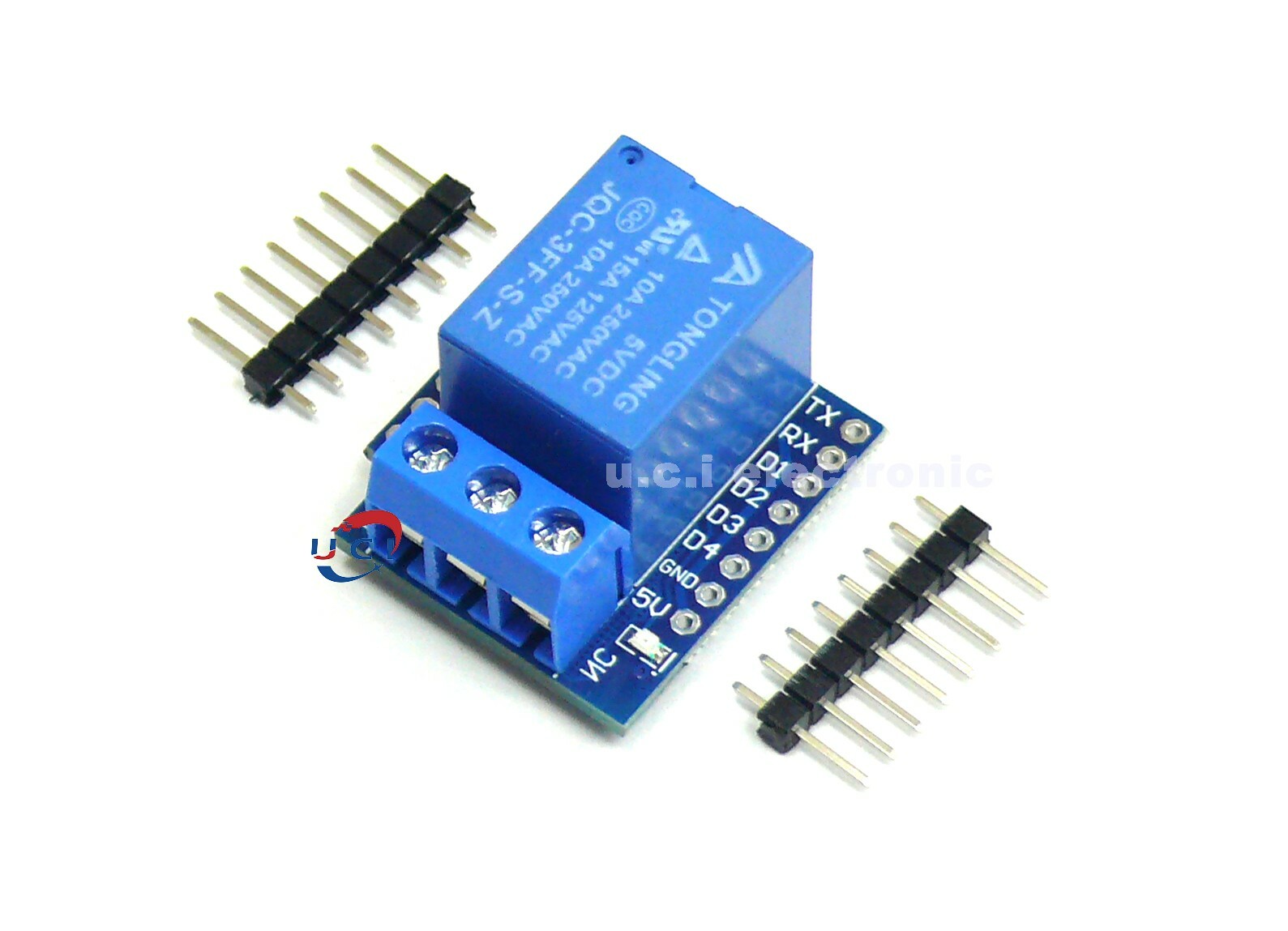 【UCI電子】 (E-20) 1路繼電模組 高電平觸發FOR D1 mini WIFI擴展板學習板繼電器擴展