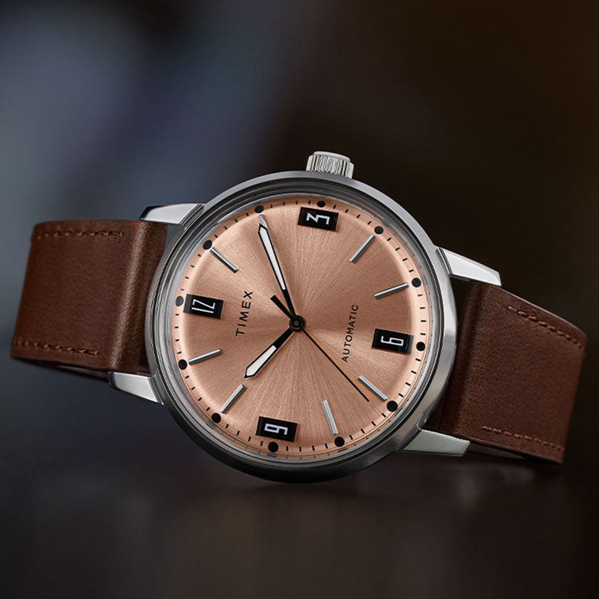 TIMEX Marlin® Automatic 40mm TW2W33800 三文魚面 皮帶機械錶