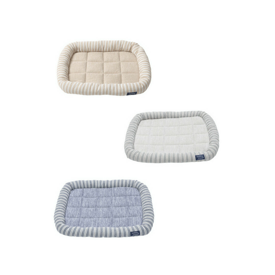 【DogFeet】無印風涼感床墊 (時尚灰/條紋藍/奶茶色)犬貓用涼墊
