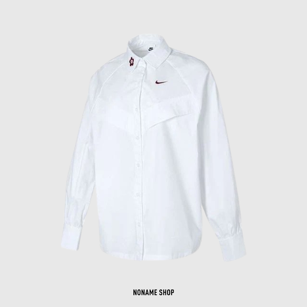 NIKE 小花 情人節 刺繡 立體 小勾 襯衫 (女款)