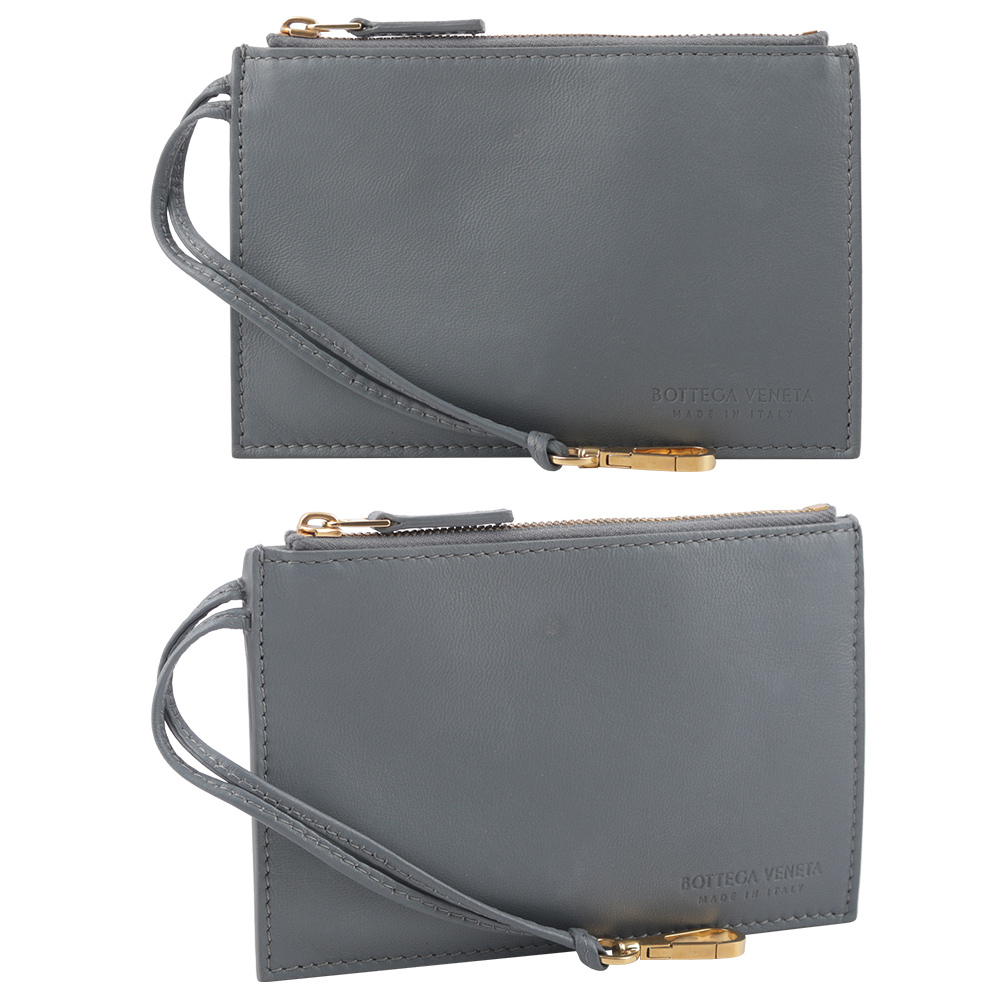 【BOTTEGA VENETA】Candy Arco 大格小羊皮編織迷你二用包(灰藍色)