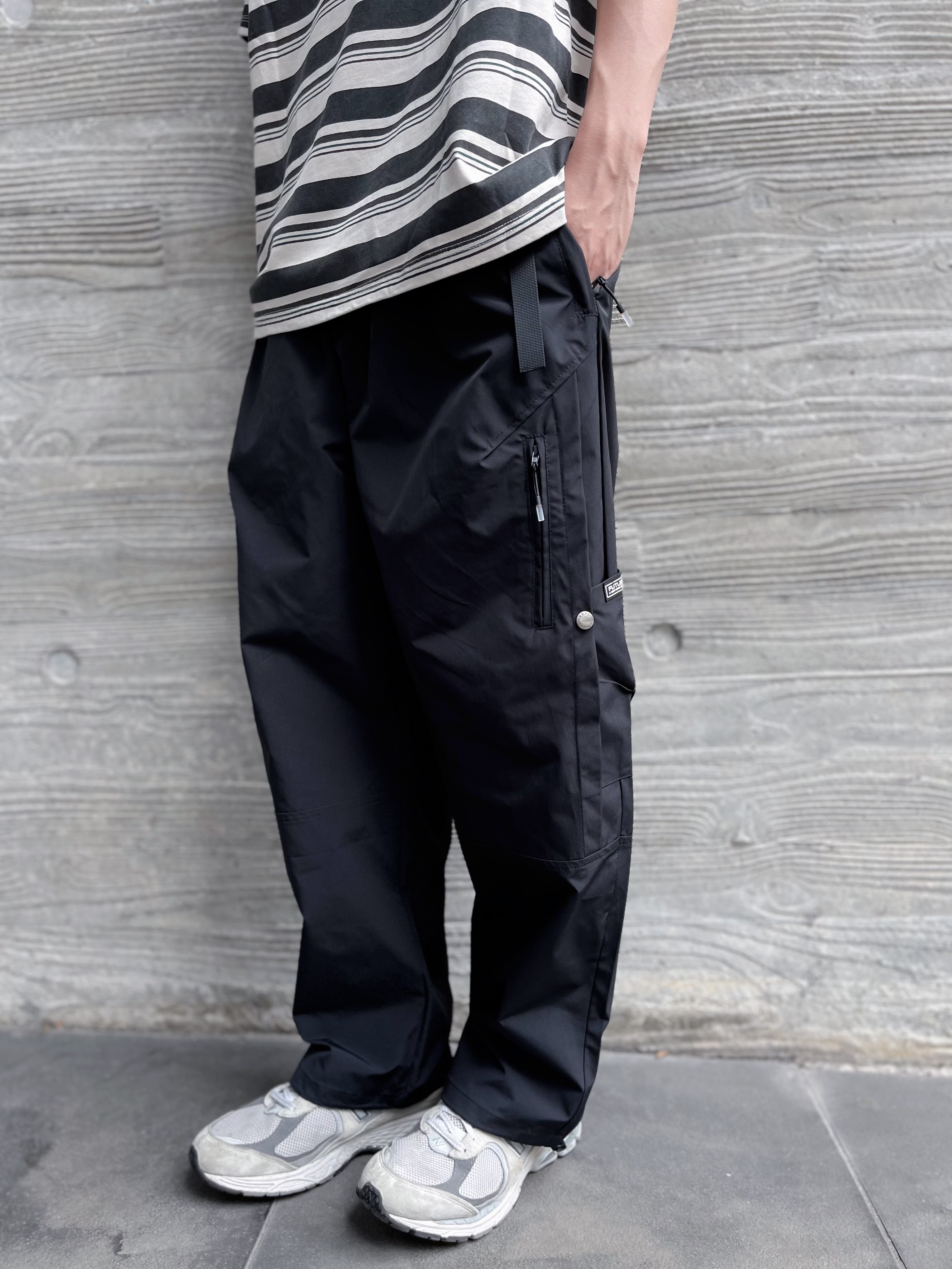 LPT0013 左右zip啪鈕直筒褲