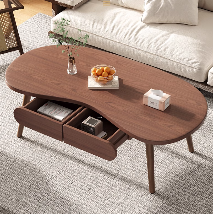 SAMEDREAM 腰果形實木茶几