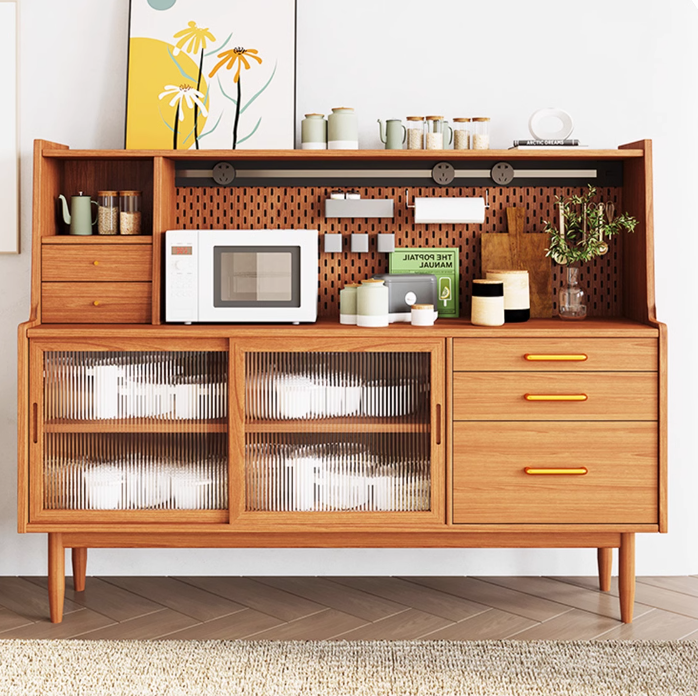 藝優格美 實木餐邊洞洞櫃