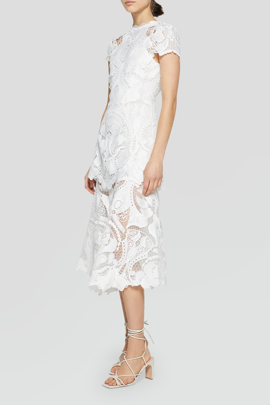 SIMKHAI｜LAURA 蕾絲貼花露背長洋裝