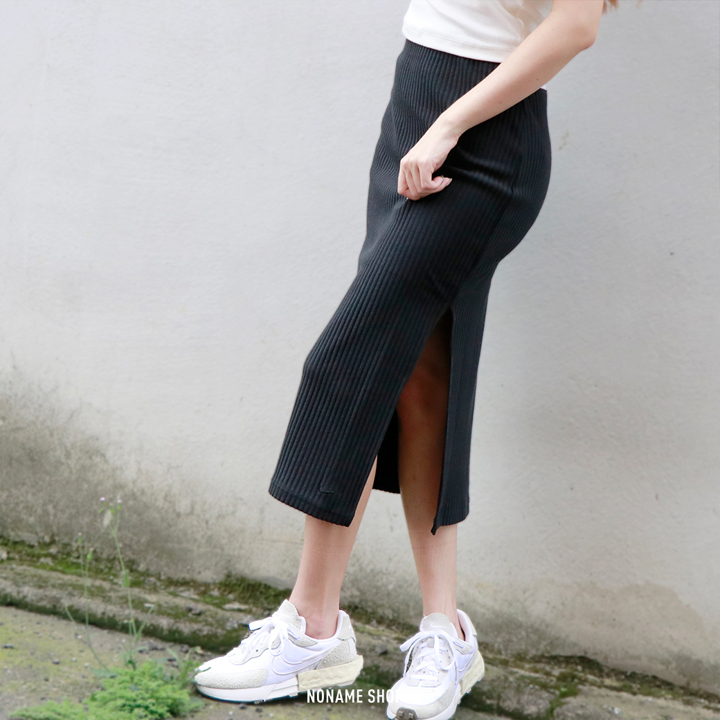 NIKE NSW CHILL KNIT 削肩 開岔 背心 長裙 兩色 (女款)