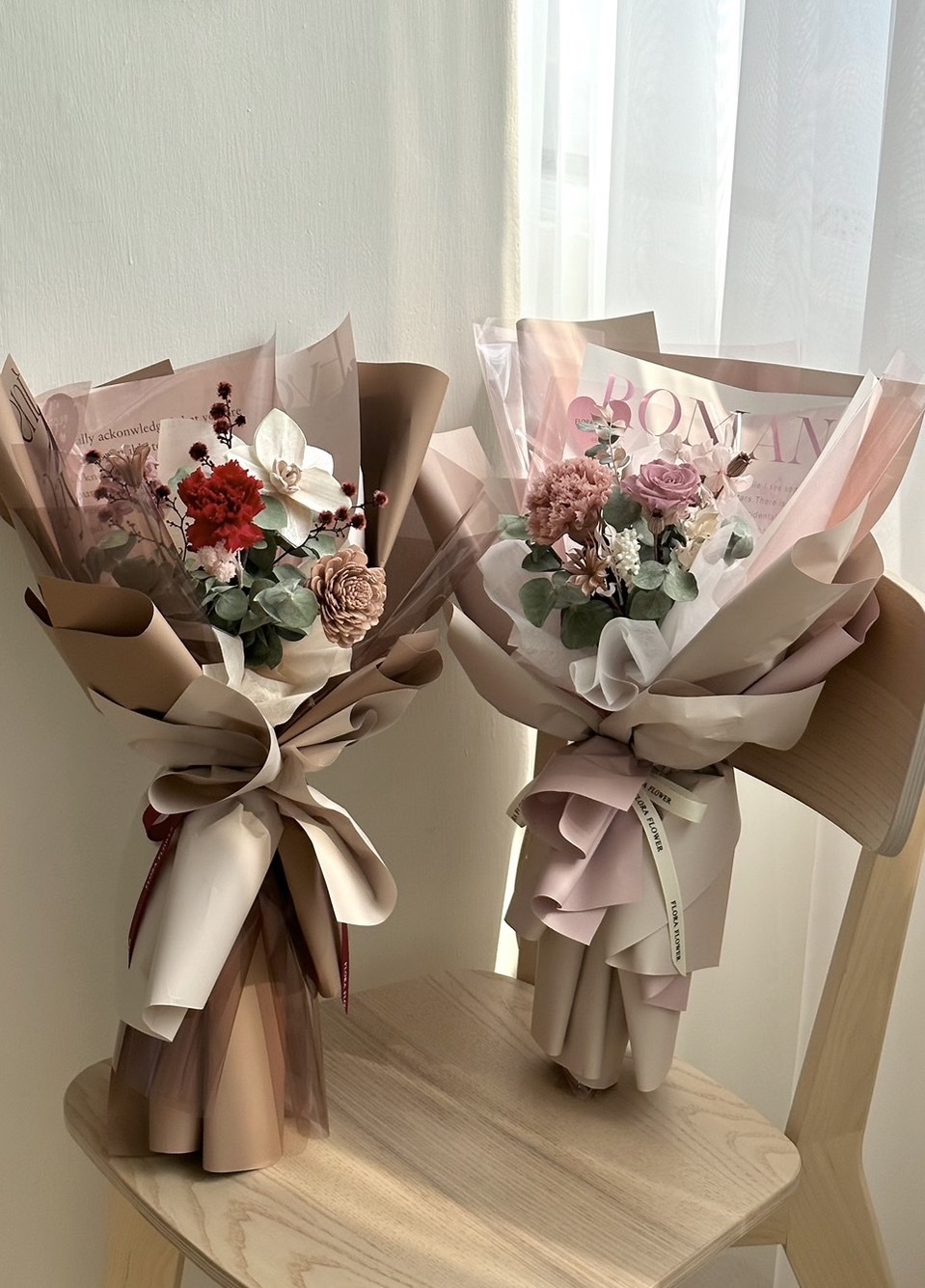 康乃馨永生花束 - 微風含香