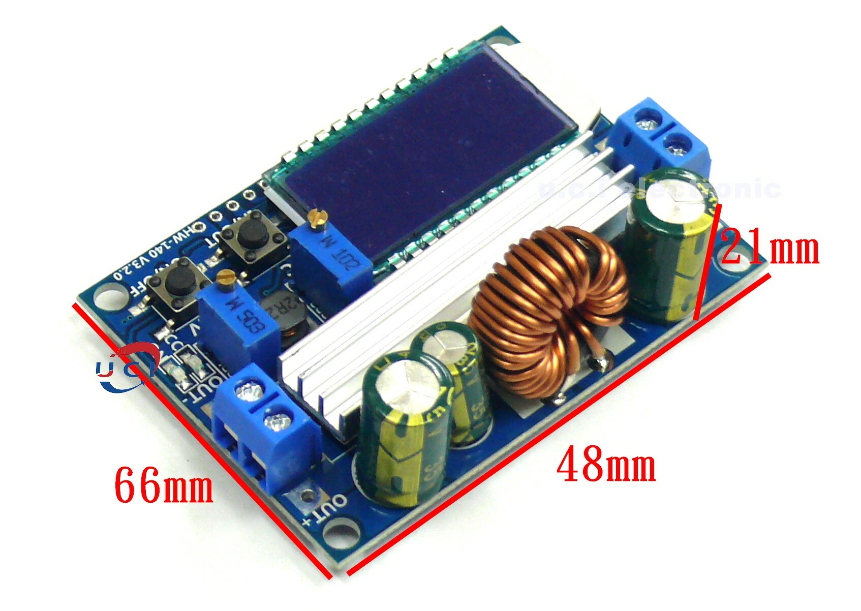【UCI電子】 (W-2) 升降壓模組 恒壓恒流 液晶LCD數顯 電壓表電流錶 可調降壓升壓