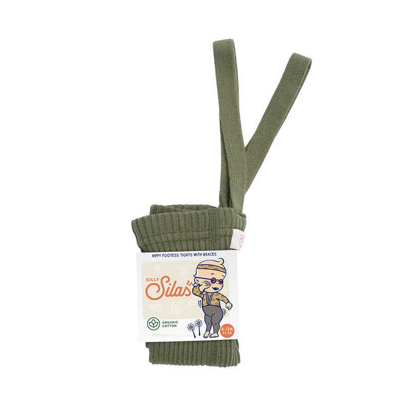 Silly Silas 復古嬉皮吊帶褲-Olive