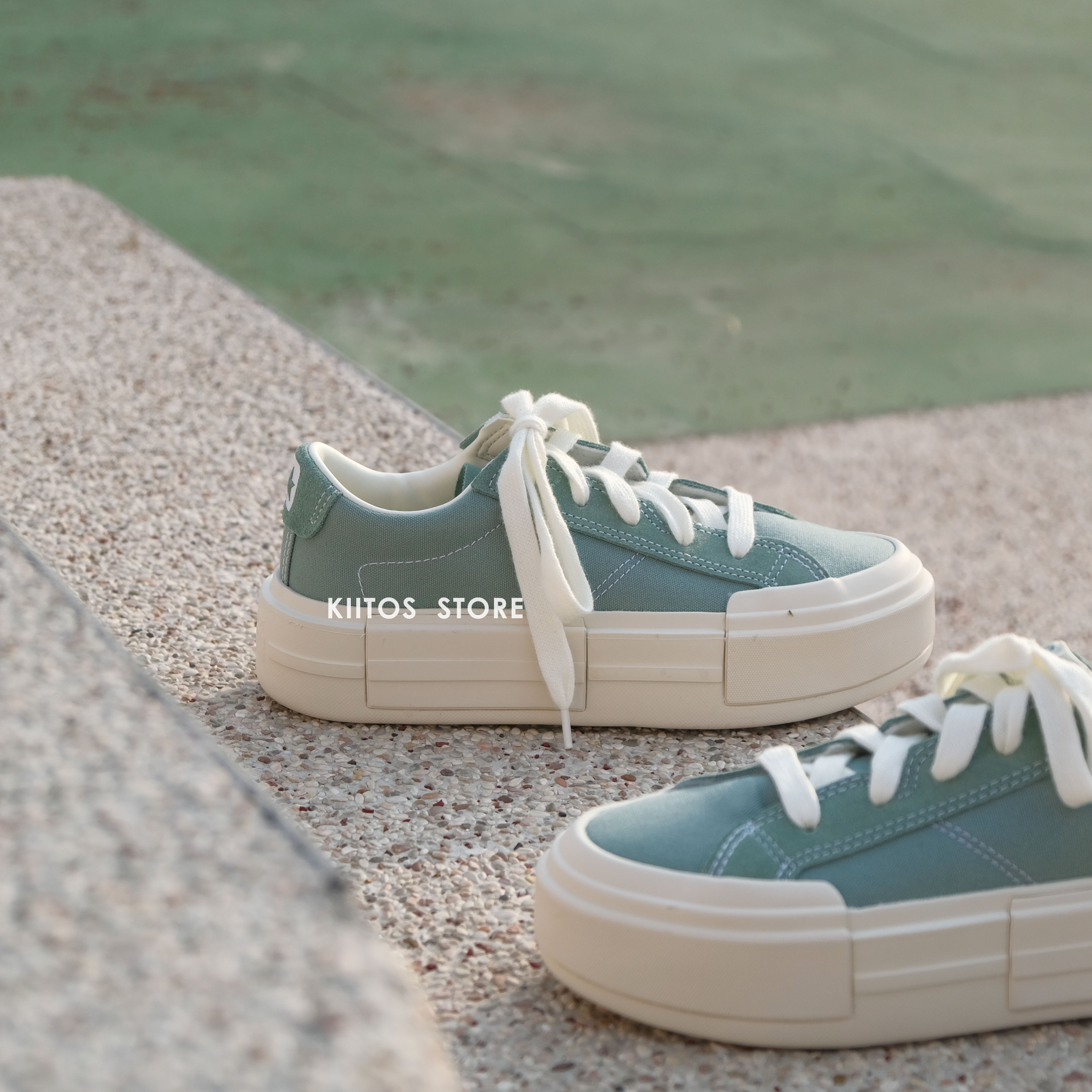 Converse Chuck Taylor All Star Cruise Low 莫蘭迪 灰綠 解構 厚底 帆布 UU鞋 A09842C