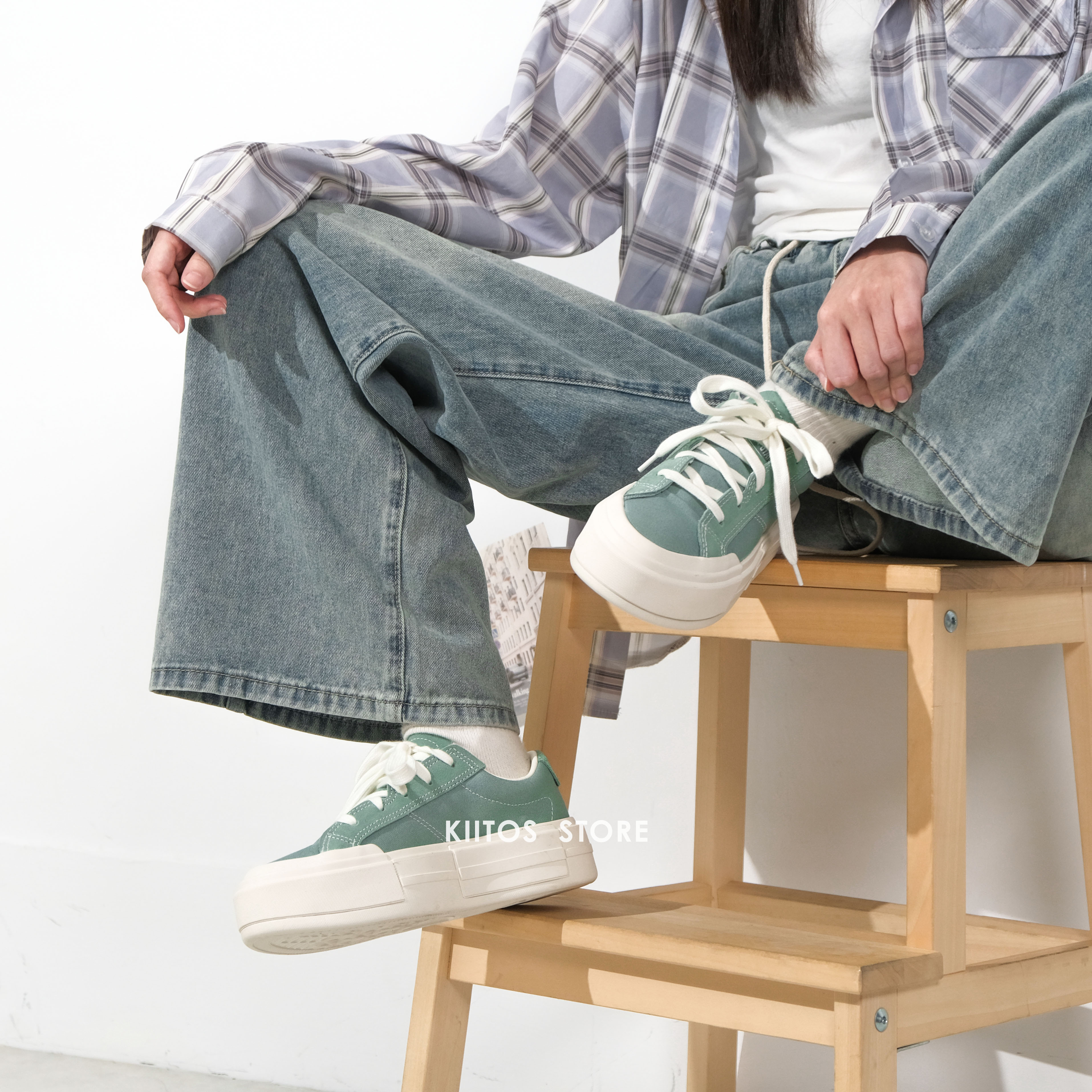 Converse Chuck Taylor All Star Cruise Low 莫蘭迪 灰綠 解構 厚底 帆布 UU鞋 A09842C