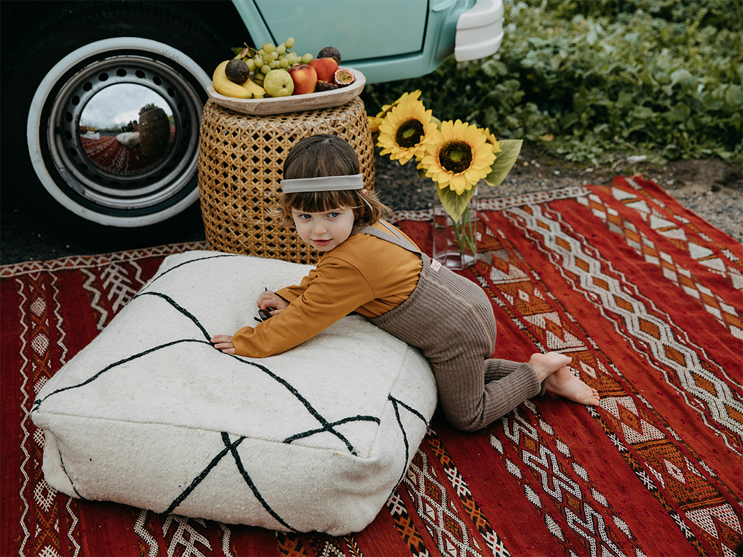 Silly Silas 復古嬉皮吊帶褲-Cocoa Blend