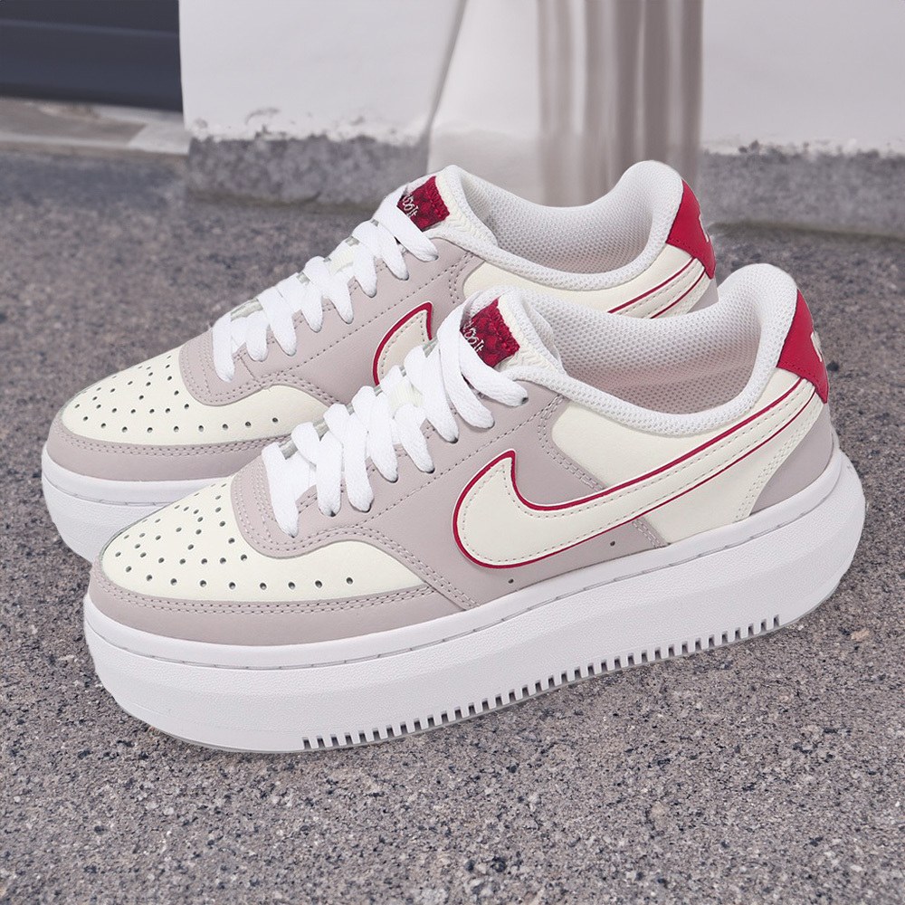 W Nike Court Vision Alta LTR 白粉厚底 HF0740-111