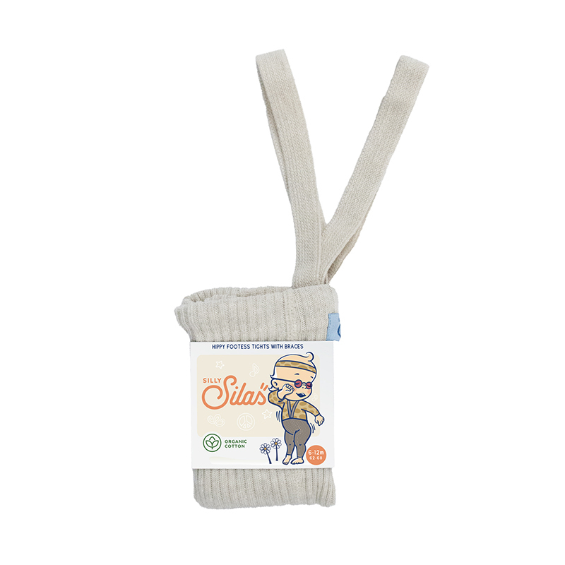 Silly Silas 復古嬉皮吊帶褲-Cream Blend