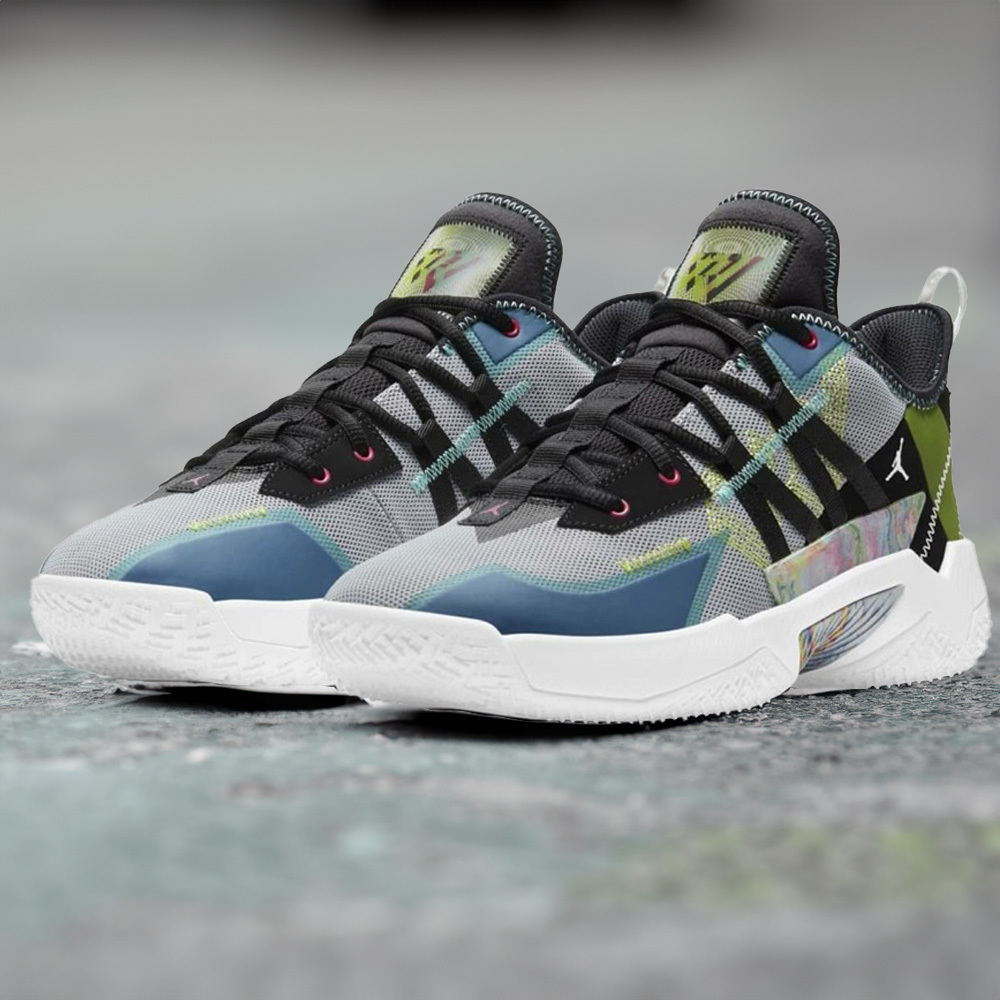 Nike Jordan One Take II PF 籃球鞋 藍灰綠 CW2458-003