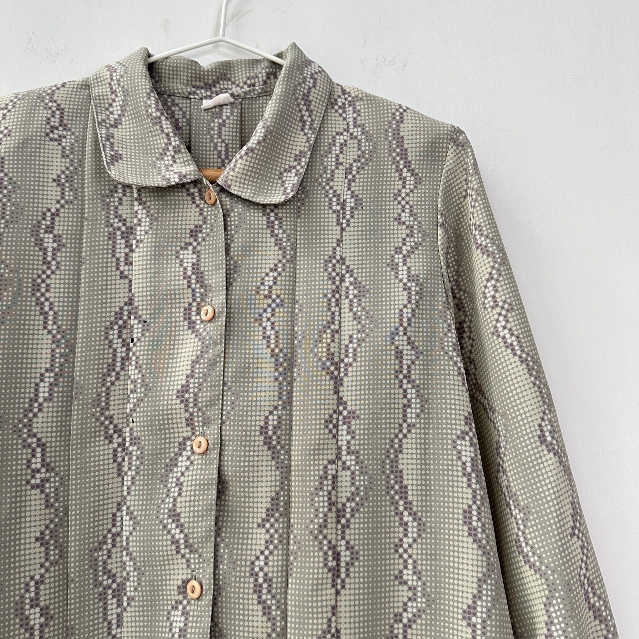 仿蛇紋薄身中袖上衣