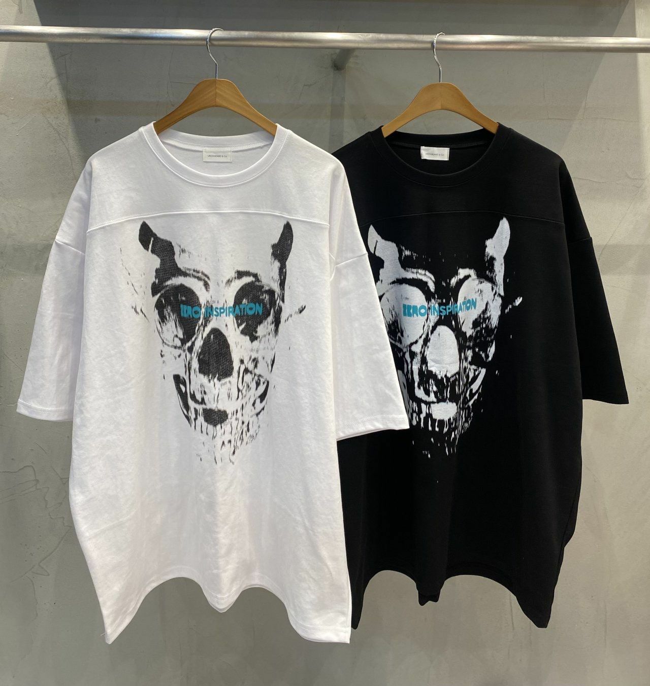 OverSize骷髏頭圖案短袖Tee  UNSTANDARD-072T