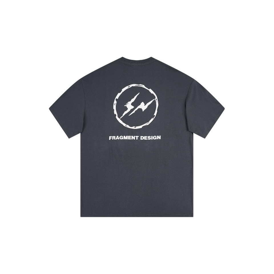 聯名 Dryworld X Fragment Design 發泡印刷 立體印刷 浮雕閃電 胸口小閃電 背後大閃電 藤原浩 短袖 短T TEE J-RHML240T3026