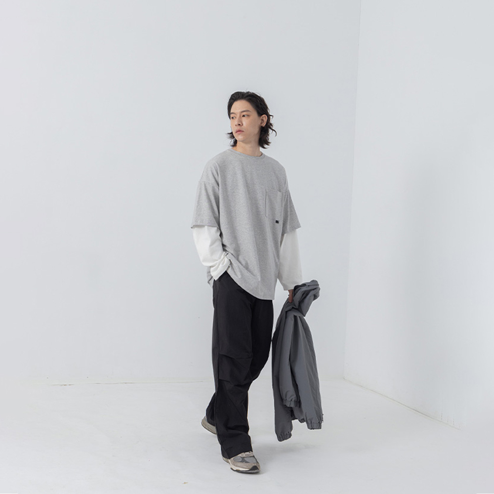 Straight-leg cargo trousers with pleated three colors【04101826】in stock+pre-order