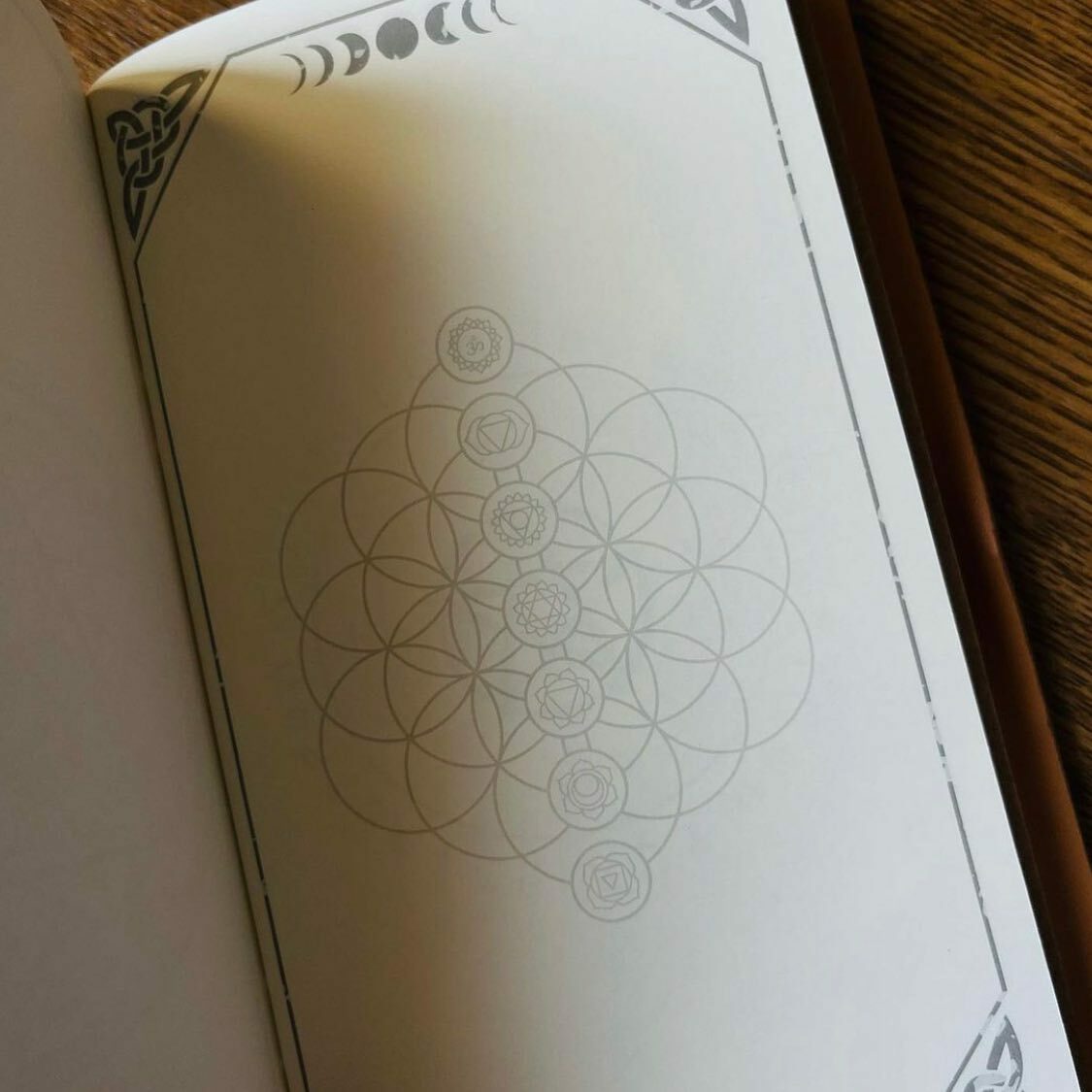 [原石] 生命之花植物皮革顯化筆記本 魔法筆記本 火雞羽毛款、七脈輪水晶款