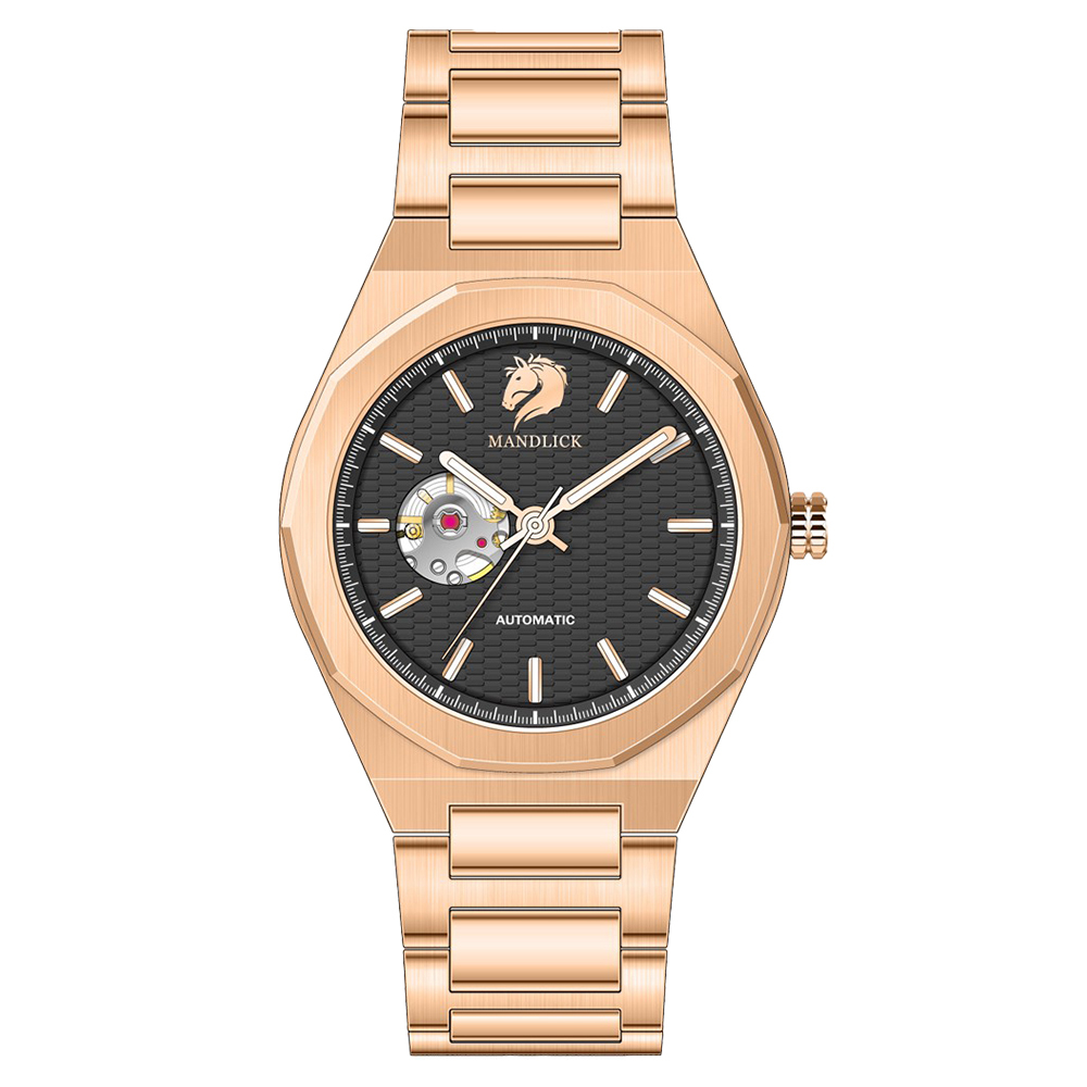 【Mandlick 曼德利克】MDK-003藍寶石水晶玻璃防水30米自動上鍊機芯機械錶-