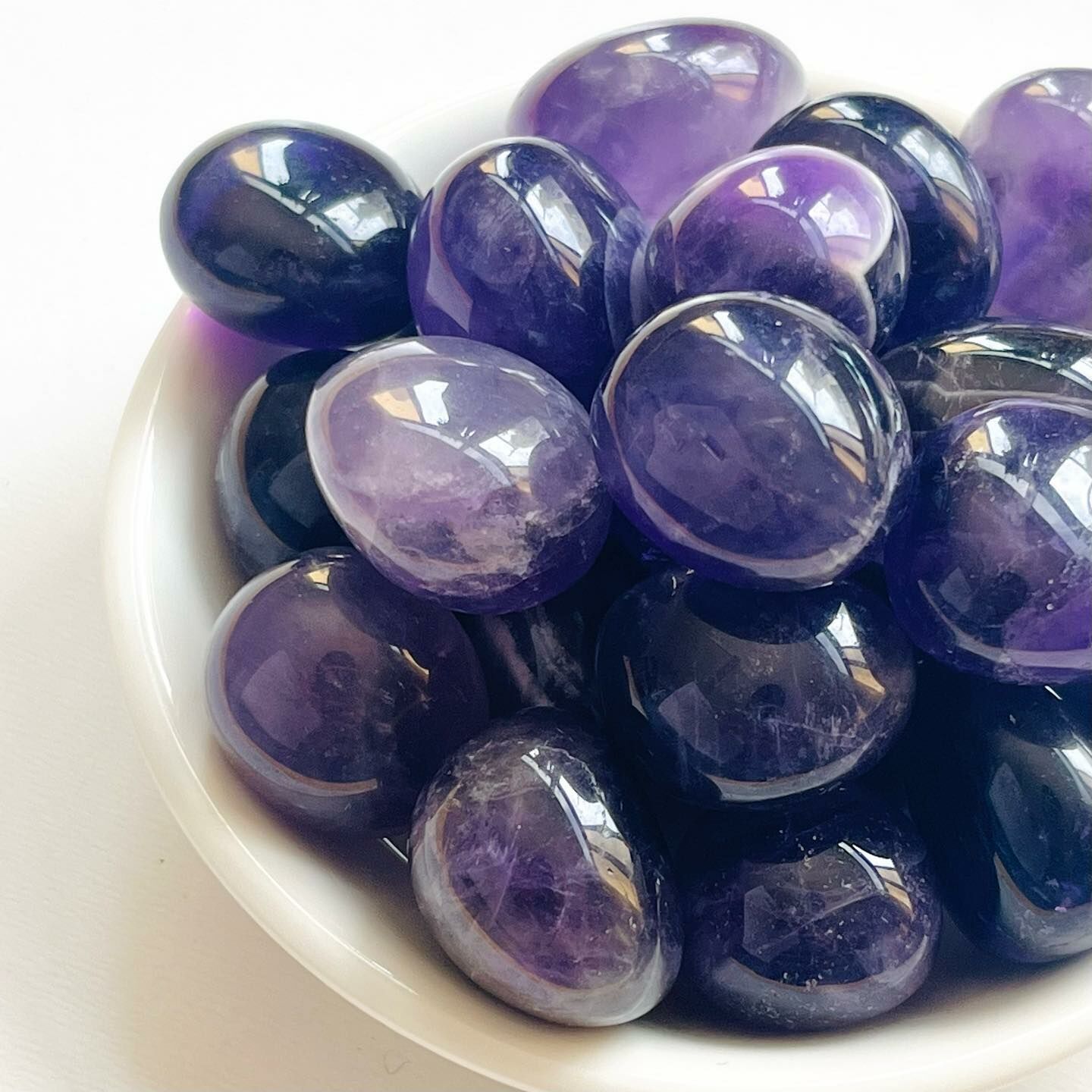 [原石]  夢幻紫水晶 水晶滾石