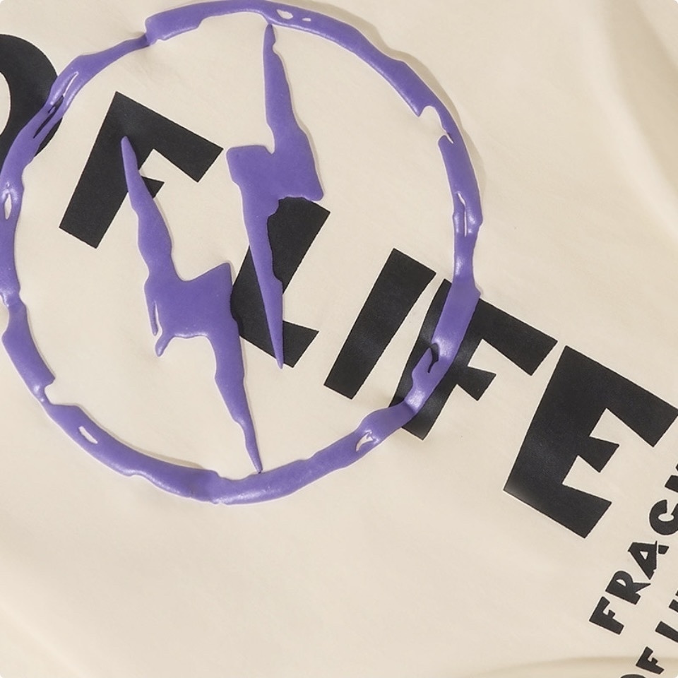 聯名 Dryworld X Fragment of Life ART TIDE Design 發泡印刷 立體印刷 浮雕閃電 胸口小閃電 背後大閃電 藤原浩 短袖 短T TEE Z-RHML240T1033