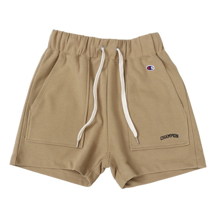 女款 -CASUAL 素色運動短褲-卡其（CW-Z501-780）