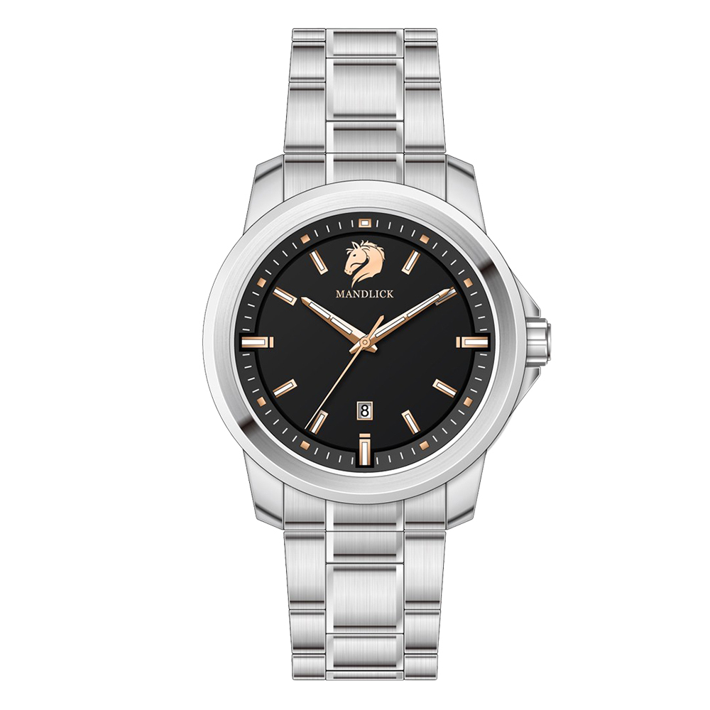 【Mandlick 曼德利克】MDK-004藍寶石水晶玻璃防水30米3年電池石英錶-