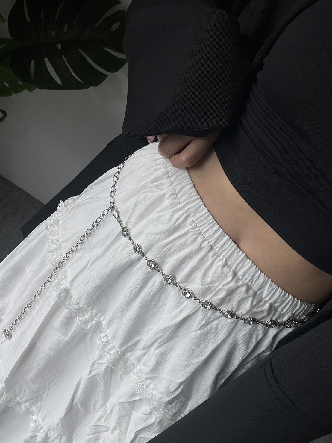 歐美鑲鑽造型腰鍊