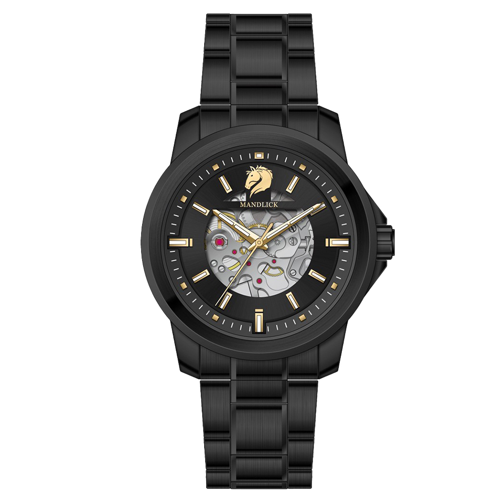 【Mandlick 曼德利克】MDK-006-S2藍寶石水晶玻璃防水30米自動上鍊機芯機械錶-