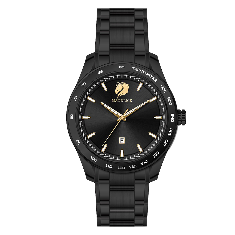 【Mandlick 曼德利克】MDK-007藍寶石水晶玻璃防水30米3年電池石英錶-