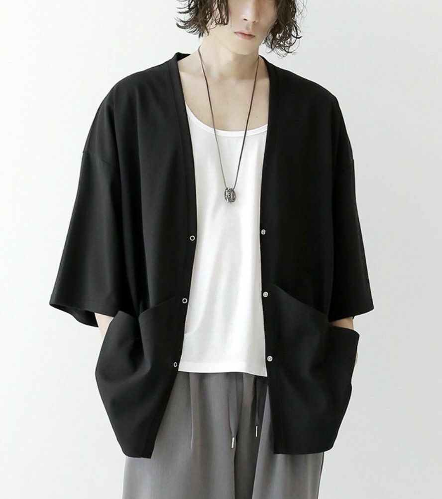 淨色開胸短袖外套 UNSTANDARD-076JK