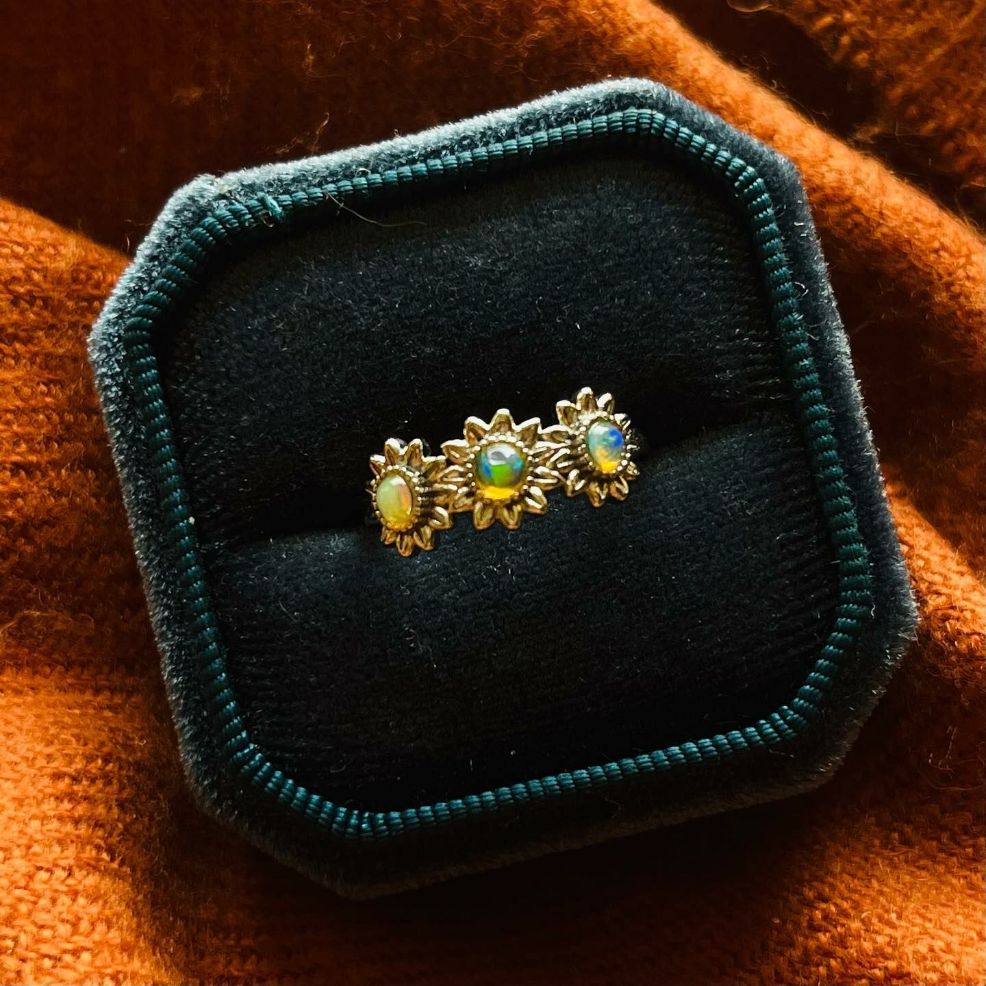 [原石] 衣索比亞蛋白石 水晶戒指